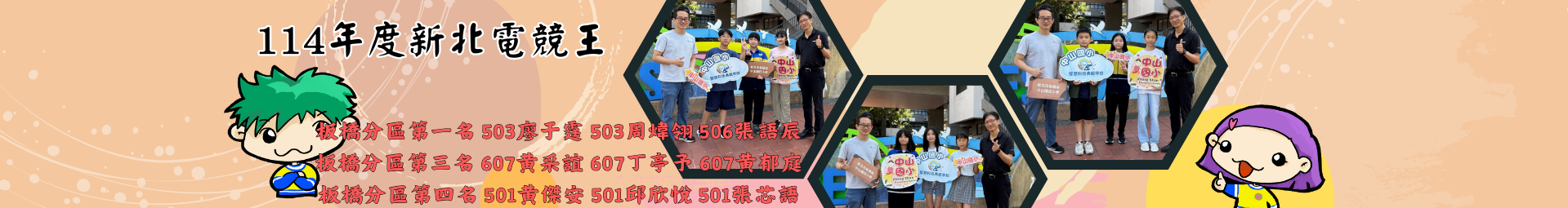 新北電競王中山國小大放異彩！團體獲得第三名佳績